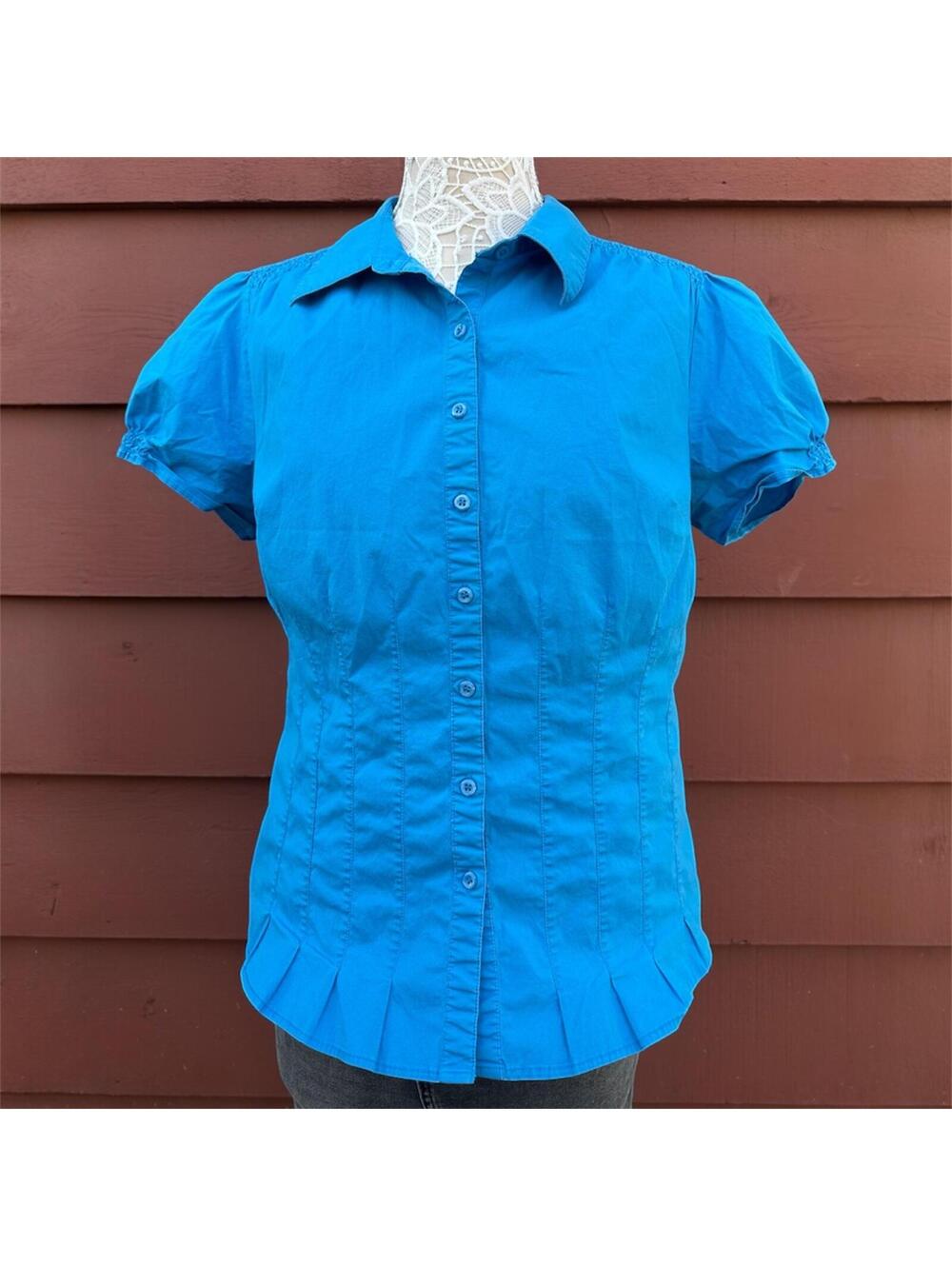 Venezia Vibrant Blue Button Up Shirt